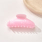 Beau - Marble Look Semi Circle Plastic Claw Clip