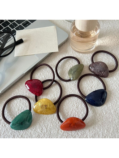 Gifty - Textured Acetate Oval Hair Tie