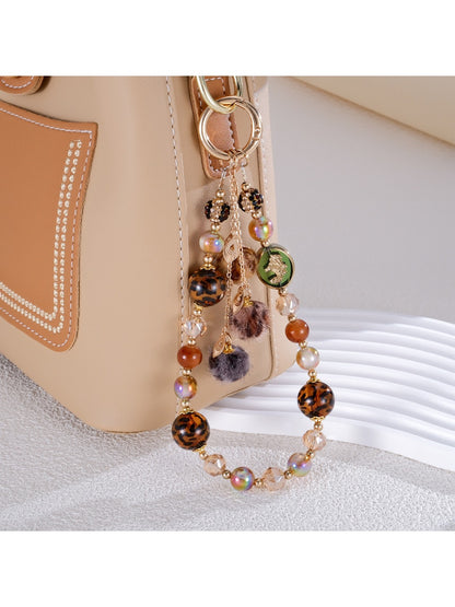 Keypus - Plush Pom-Pom Beaded Phone Strap
