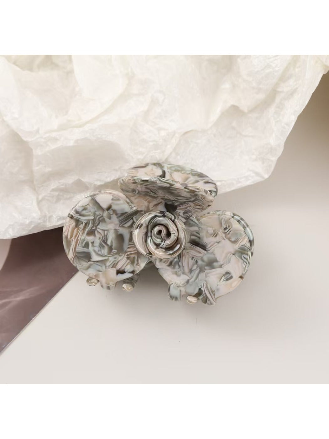 Beau - Elegant Acetate Flower Pattern Hair Clip