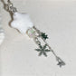 Keypus - Alloy Glass Star Snowflake Christmas Keychain