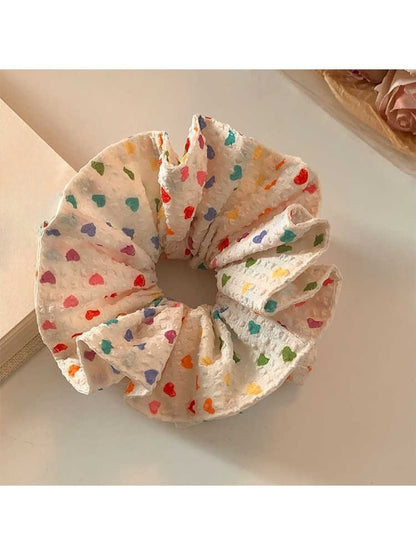 Gifty - Heart-Shaped Polka-Dotted Scrunchie