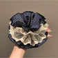 Gifty - Brown Plaid Lace Four Layer Scrunchie