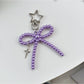 Keypus - Beaded Bow Star Detail Decorative Keychain