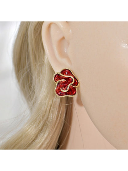 Earedge - Minimalist Camellia Shaped Earrings