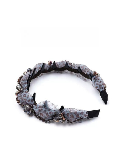 Gifty - Polyester Mesh Rhinestone Embellished Headband