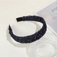 Gifty - Polka Dot Pleated Fabric Wide Edge Headband