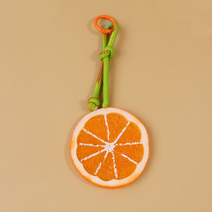 Keypus - Fruit Pendant PU Bag Charm Keychain