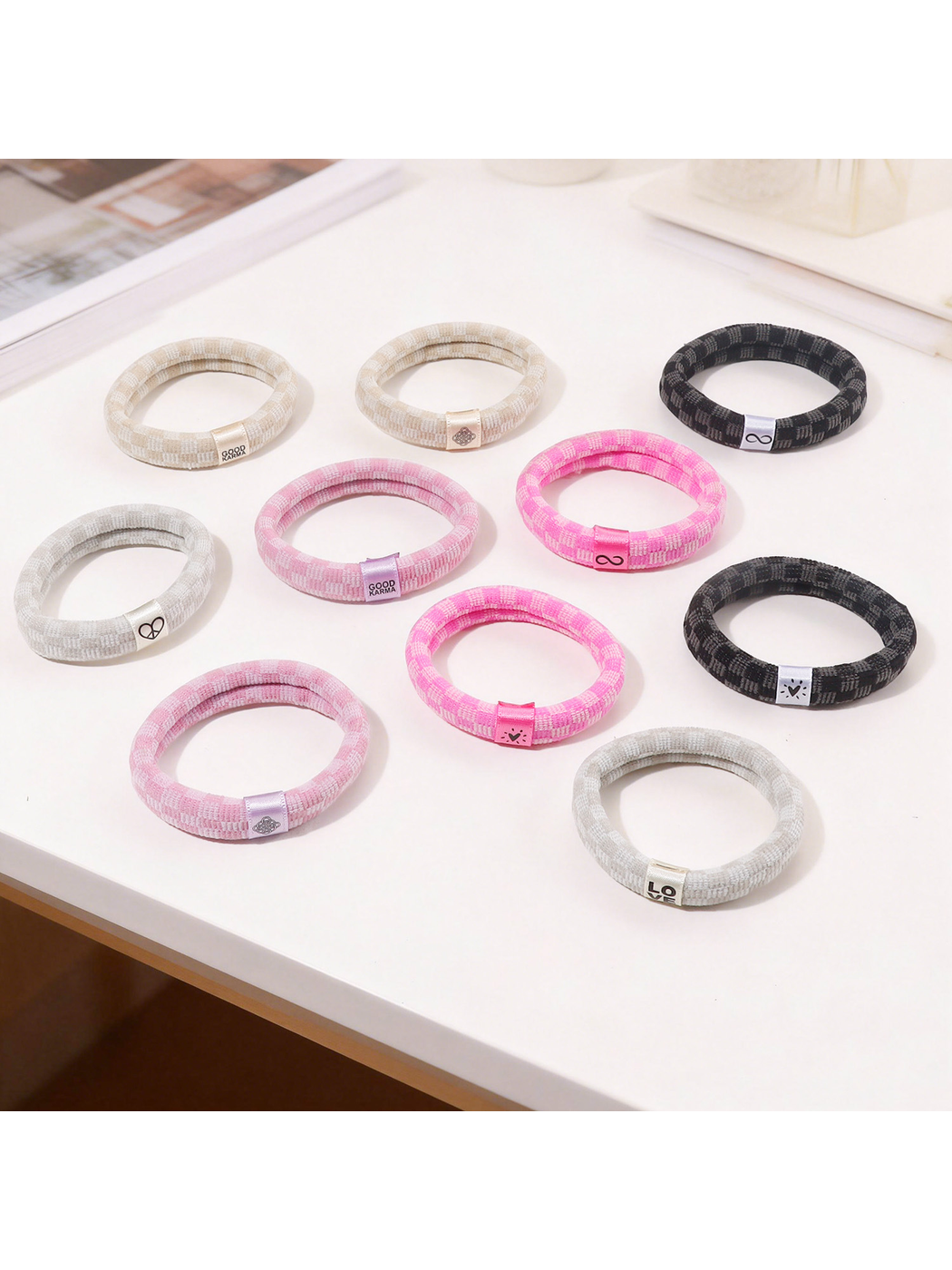 Gifty - Plaid High Elasticity Ponytail Hair Tie