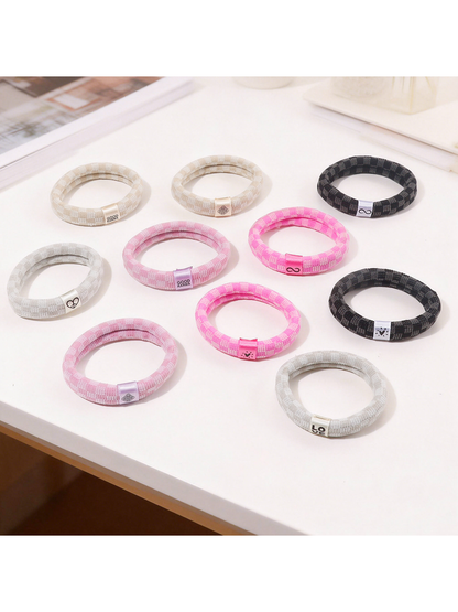 Gifty - Plaid High Elasticity Ponytail Hair Tie