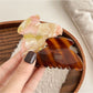 Beau - Acetate Fiber Geometric Half Round Claw Clip