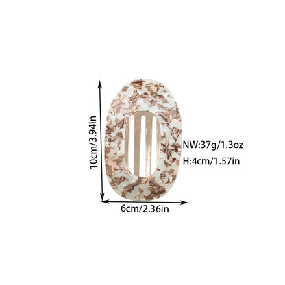 Beau - Flat Curved Oval Acetate Hair Clip