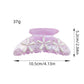 Beau - Purple Flower Embellished Curved Claw Clip