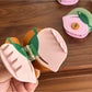Beau - Peach Shaped Hair Claw Clip Acetate Material