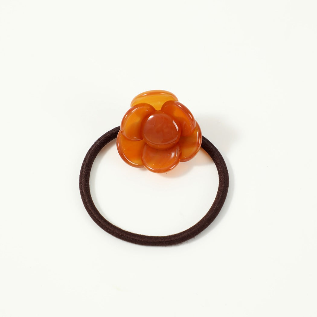 Gifty - Acetate Flower Hair Tie for High Ponytail Bun