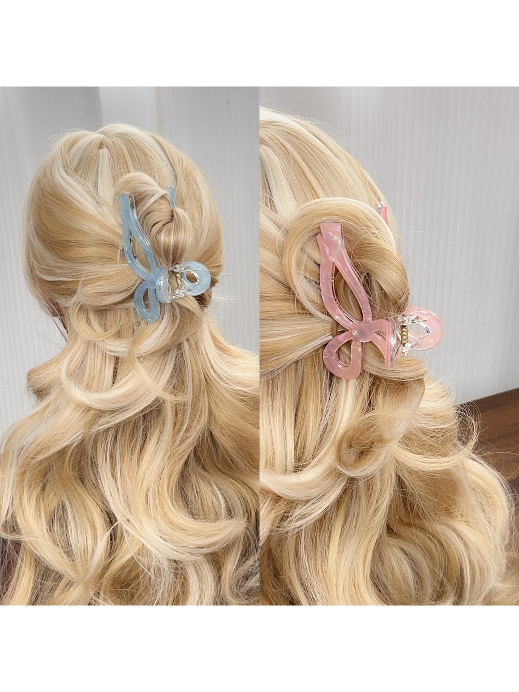 Beau - Plastic Butterfly Bow Geometric Claw Clip