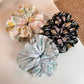 Gifty - Pleated Floral Print Polyester Scrunchie