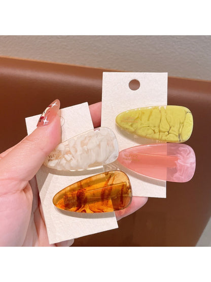Beau - Oval Acetate Fiber Barrette Style Hair Clip