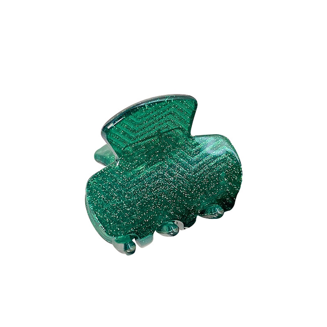 Beau - Sparkly Christmas Style Striped Claw Clip