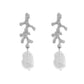 Earedge - Hammered Coral Form Alloy Dangle Earrings