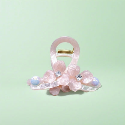 Beau - Floral Pearl Hair Claw Clips