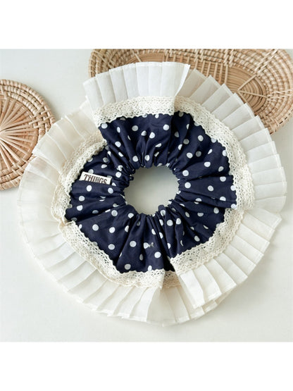 Gifty - Polka Dot Lace Scrunchie Hair Ban