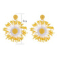 Side view of Sweet Flower Firework Shaped Earrings showing detailed design