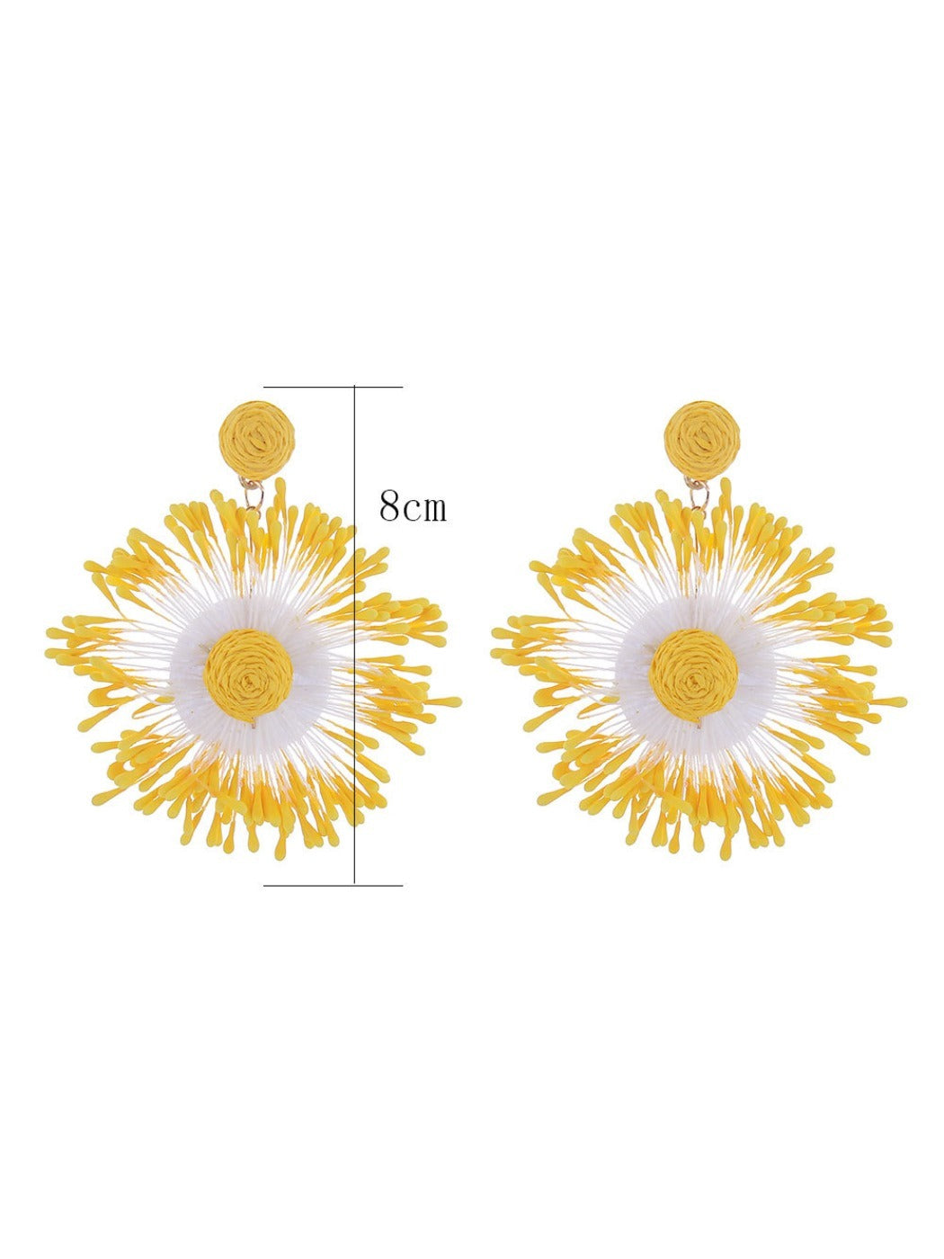 Side view of Sweet Flower Firework Shaped Earrings showing detailed design