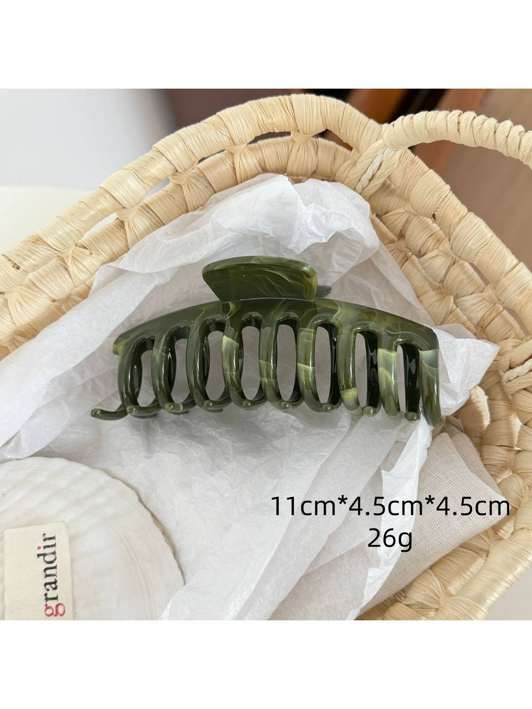 Beau - Marbled Gloss Finish Shape Hair Clip