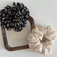 Gifty - Vintage Floral Ruffled Polyester Scrunchie