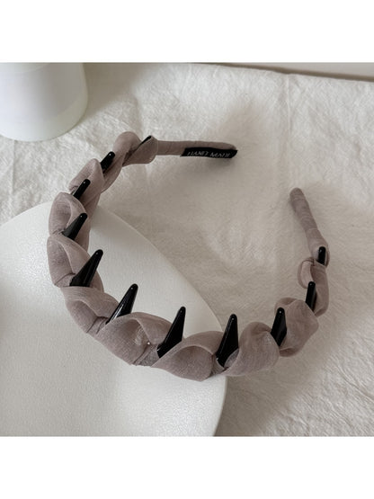 Gifty - Minimalist Polyester Toothed Wave Shape Headband