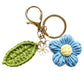 Keypus - Cute Yarn Flower and Leaf Keychain