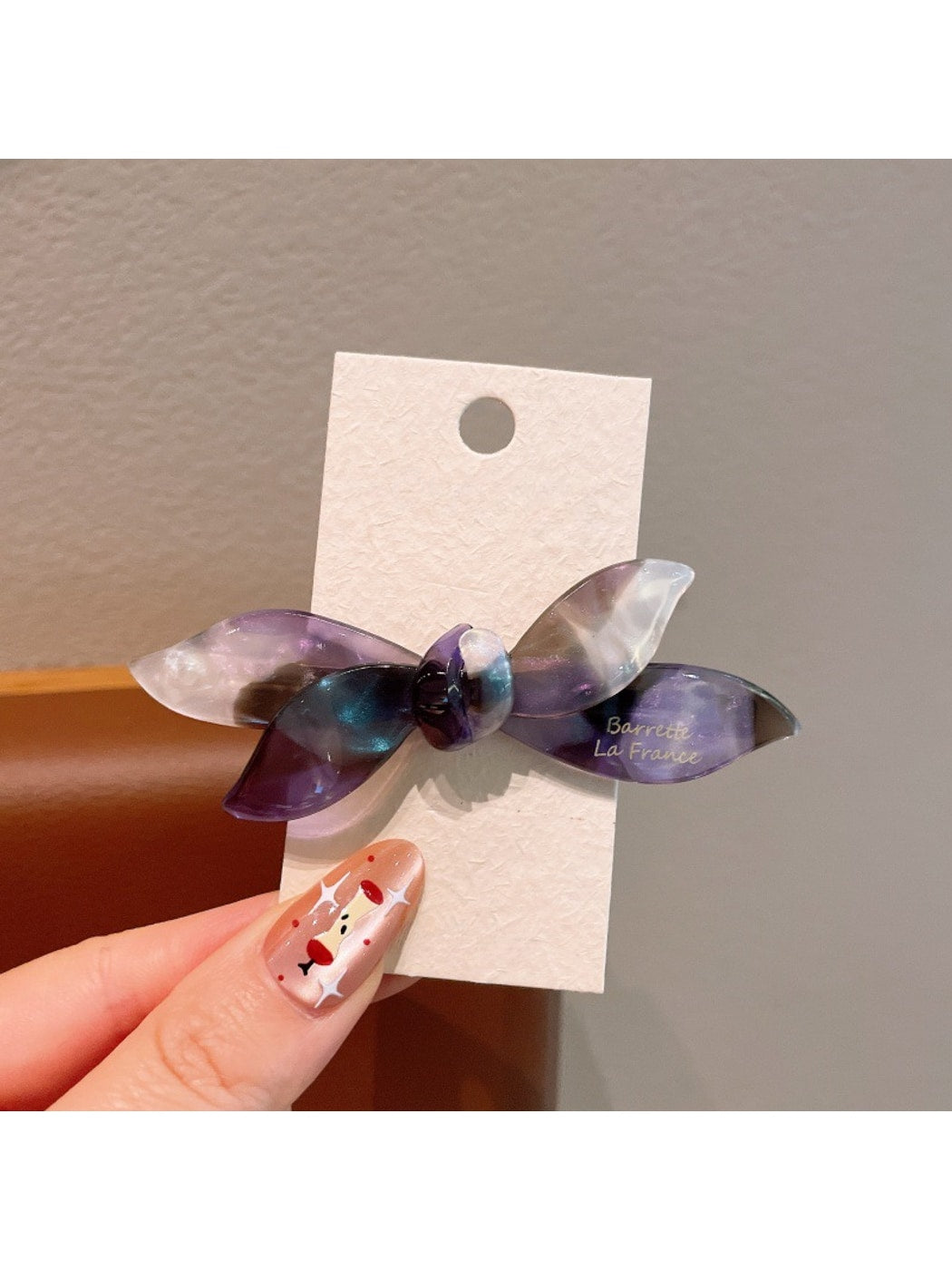 Beau - Acetate Fiber Butterfly Bow Spring Hair Clip
