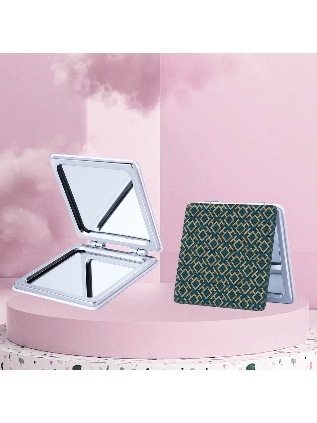 Mirroray - Geometric Pattern Foldable Makeup Mirror
