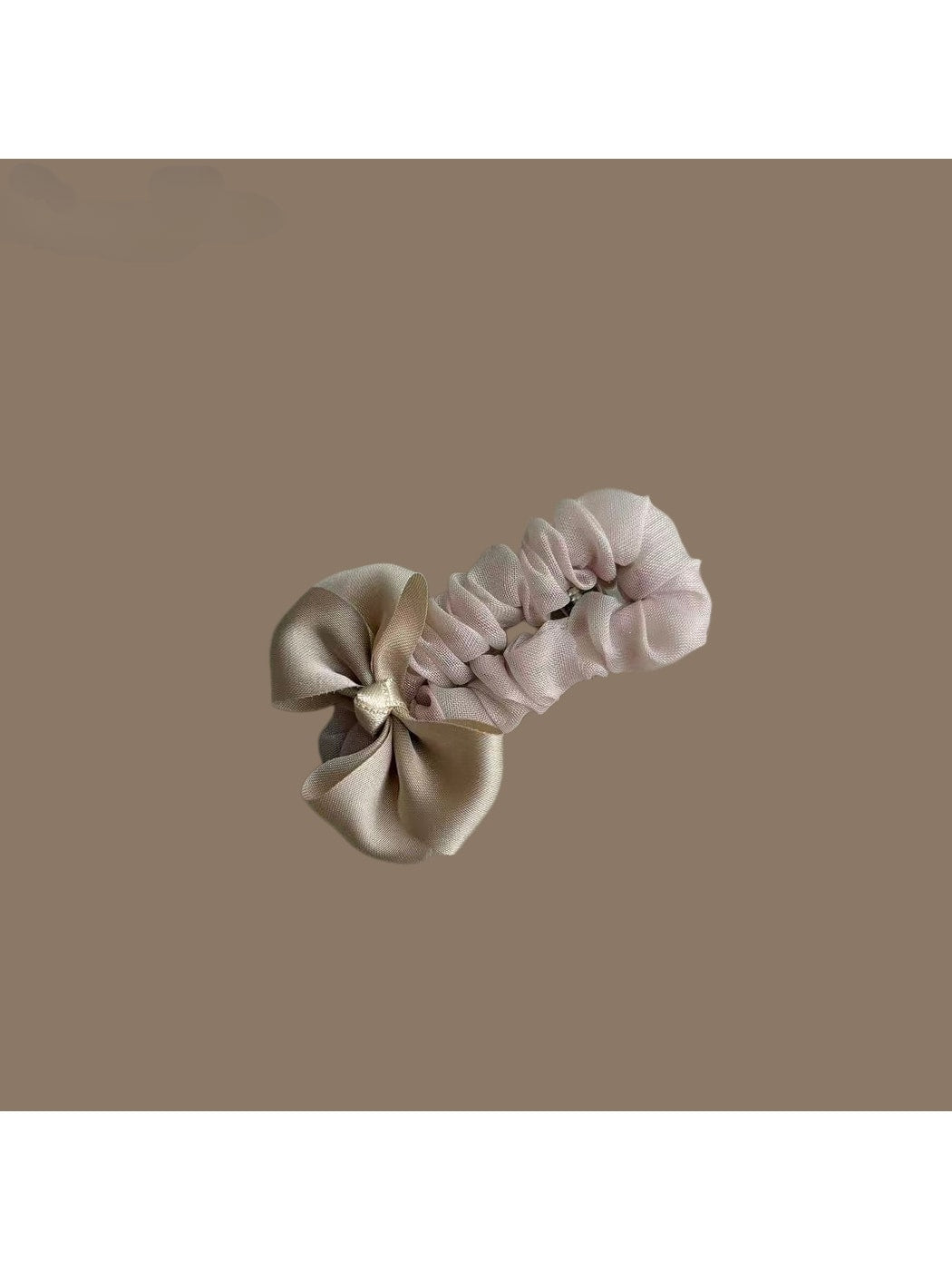 Beau - Pleated Fabric Bow Side Hair Clip