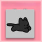 Mirroray - Whimsical Cat Themed Square Compact Mirror