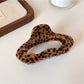 Beau - Vintage Leopard Print Minimalist Claw Clip