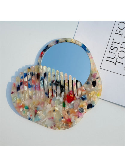 Camerow - 2 in 1 Makeup Mirror Comb