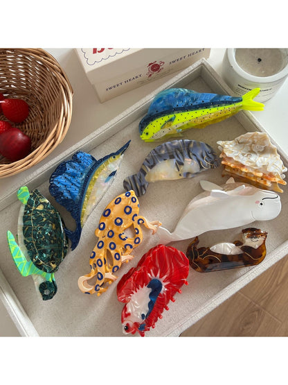Beau - Cute Ocean Creature Hair Claw Clips