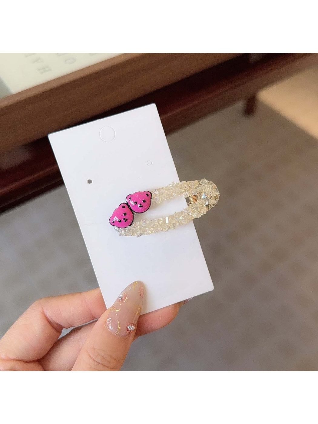 Beau - Shiny Bear Design Hair Clip
