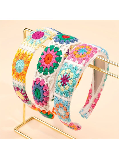Gifty - Colorful Flower Wide Headband