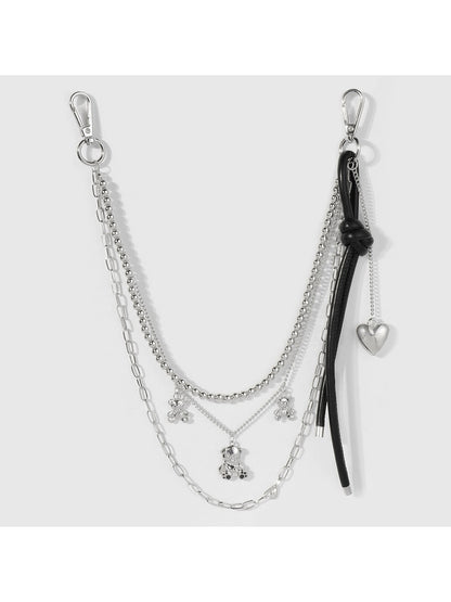 Keypus - Y2K Star Heart Chain Bag Charm Keychain