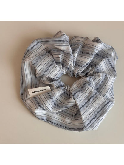 Gifty - Irregular Stripe Wrapped Headband and Scrunchie