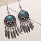 Earedge - Vintage Leaf Drop Earrings with Fringe