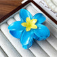 Beau - Glossy Flower Shape Plastic Alloy Claw Clip