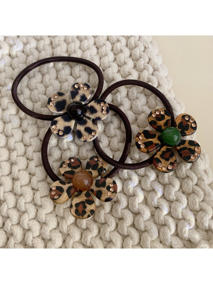 Gifty - Leopard Floral Hair Tie