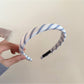 Gifty - Thin Band Blue Plaid Headband
