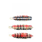 Beau - Check Pattern Feather Detail Acetate Side Barrette
