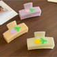 Beau - Floral Rectangular Acetate Claw Clip