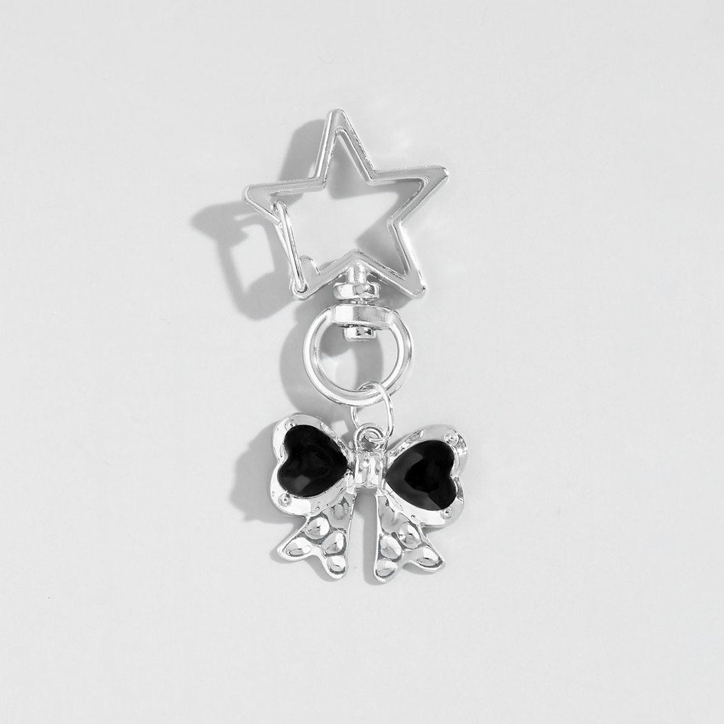 Keypus - Hollow Star Bow Pendant Keychain